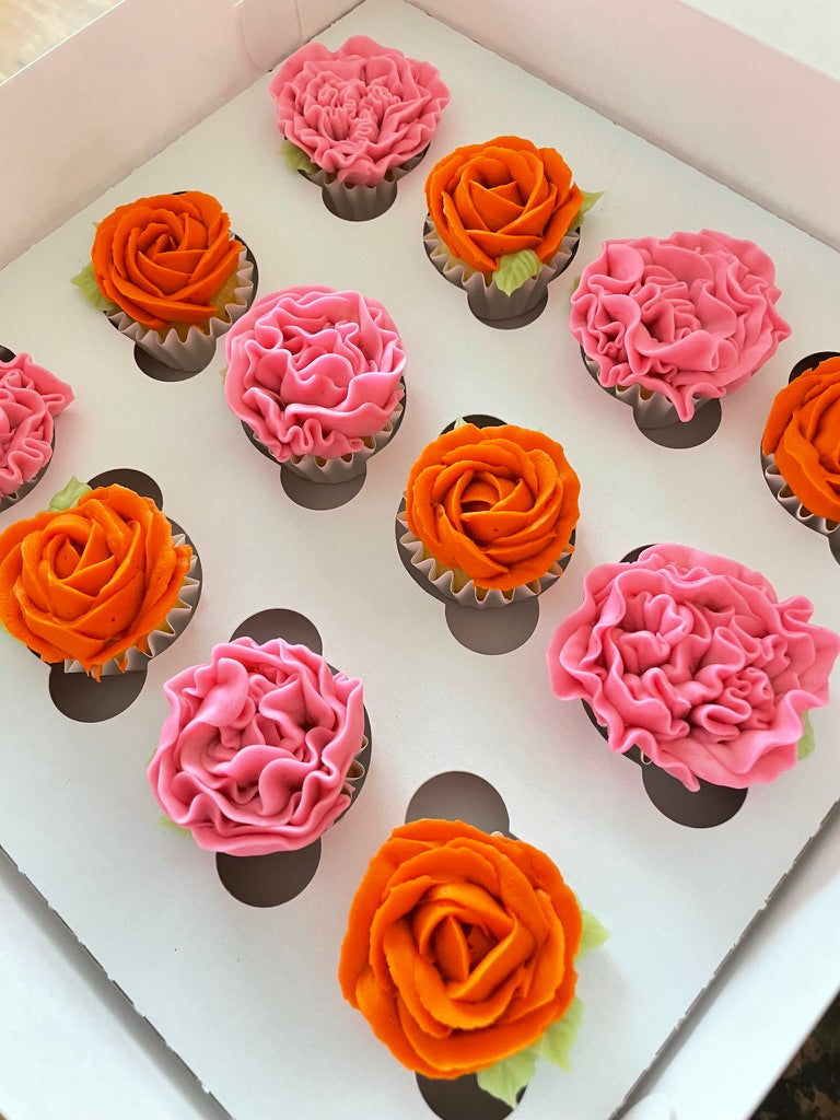 Mini Floral Cupcakes