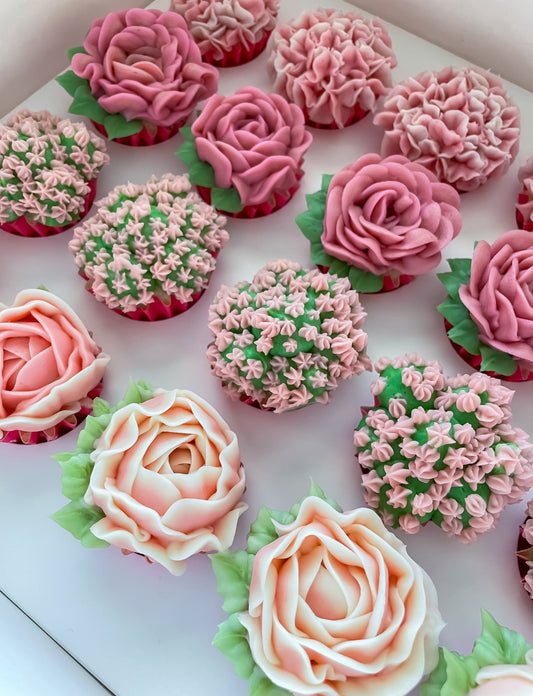 Mini Floral Cupcakes